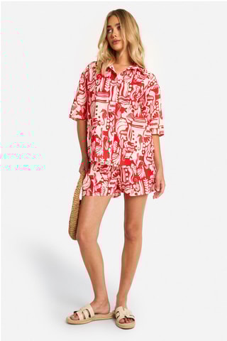 Chemisier et short - Rouge