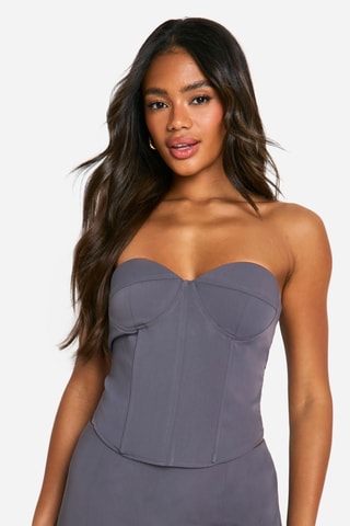 Top bustier - Gris