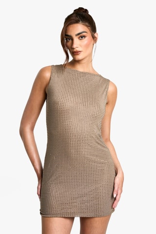 Robe fourreau - Beige