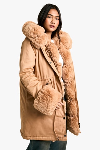 Parka à capuche - Camel