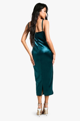 Robe midi - Vert émeraude