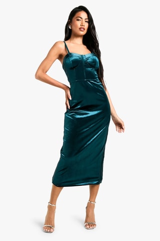 Robe midi - Vert émeraude