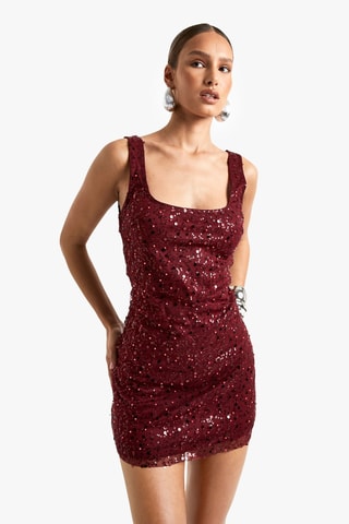 Robe fourreau - Rouge