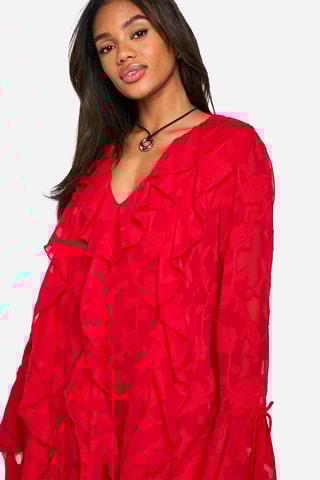 Robe midi - Rouge