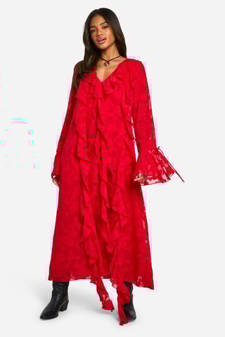 Robe midi - Rouge