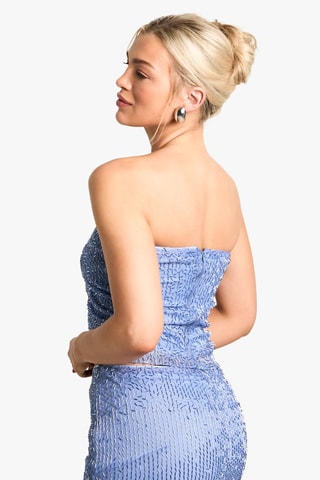 Crop top bustier - Bleu