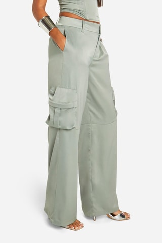 Pantalon cargo taille haute - Kaki