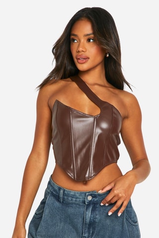 Top asymétrique - Marron