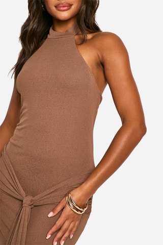 Robe fourreau - Marron