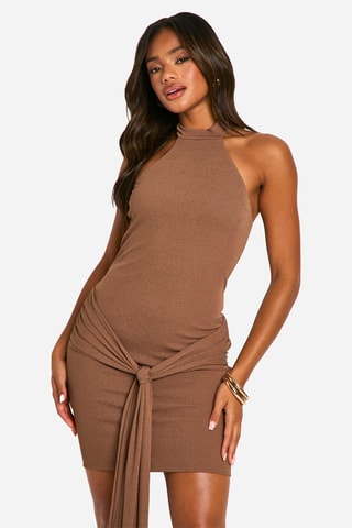 Robe fourreau - Marron