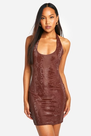 Robe fourreau - Marron