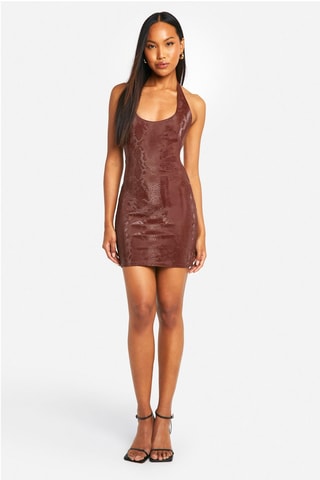 Robe fourreau - Marron