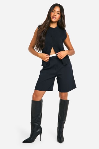Short taille haute - Bleu marine