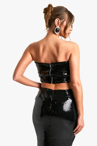 Crop top bustier - Noir
