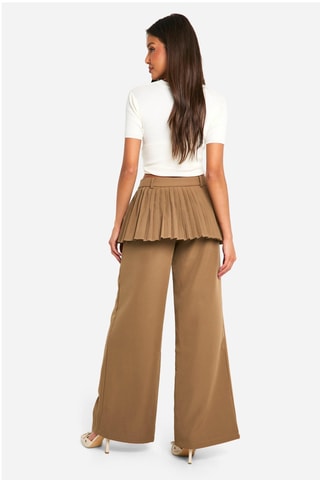 Pantalon wide legs - Marron