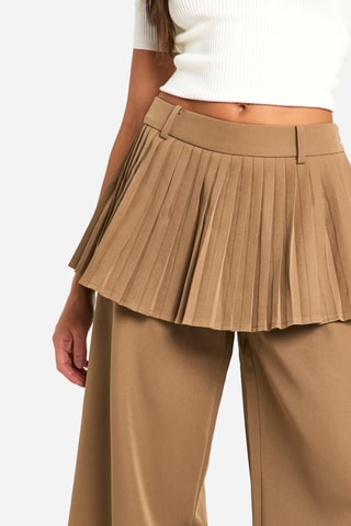 Pantalon wide legs - Marron