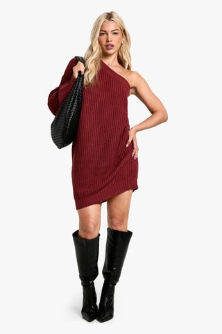 Robe pull asymétrique - Berry