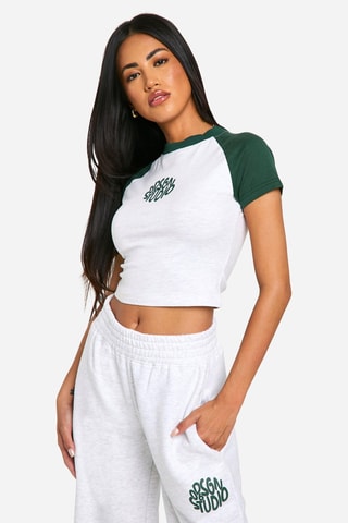 Crop top et jogging - Gris clair