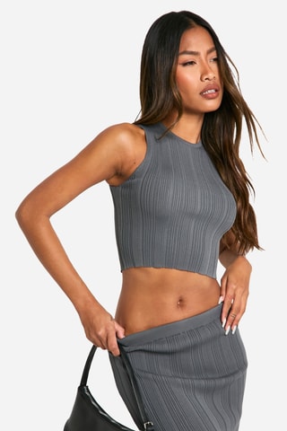 Crop top - Gris