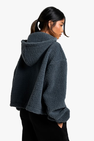 Sweat oversize à capuche - Gris foncé