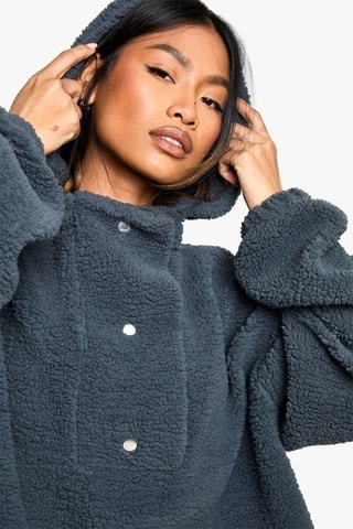 Sweat oversize à capuche - Gris foncé