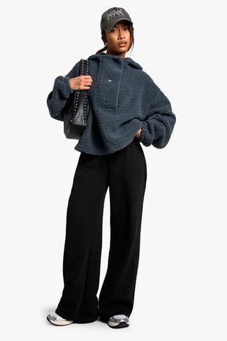 Sweat oversize à capuche - Gris foncé