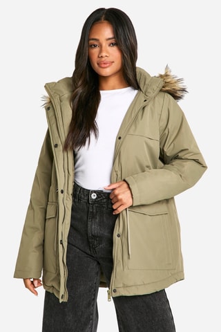 Parka à capuche - Kaki