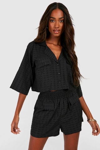 Chemisier et short - Noir