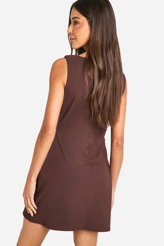 Robe fourreau - Marron
