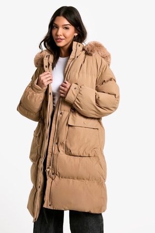 Parka à capuche - Camel