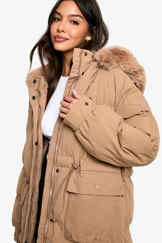 Parka à capuche - Camel