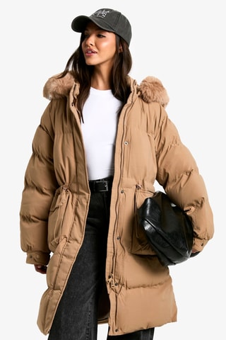 Parka à capuche - Camel