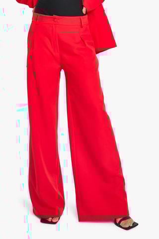 Pantalon wide legs - Rouge