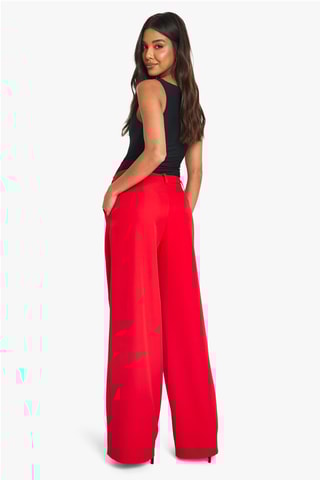 Pantalon wide legs - Rouge