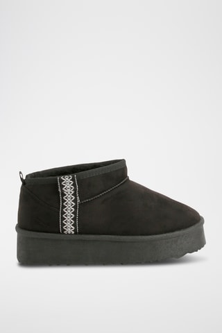 Bottines fourrées plateformes - Noir
