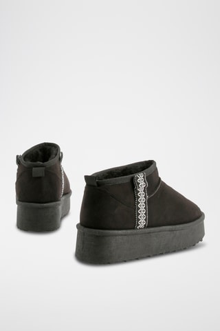 Bottines fourrées plateformes - Noir