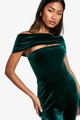 Combinaison en velours - Vert émeraude