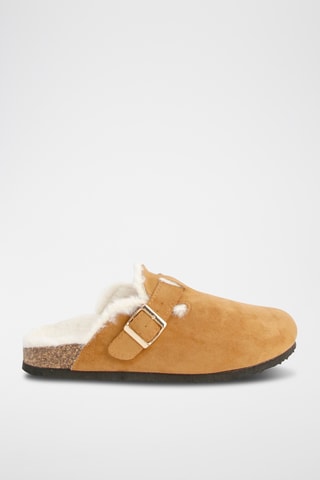 Mules fourrées - Camel