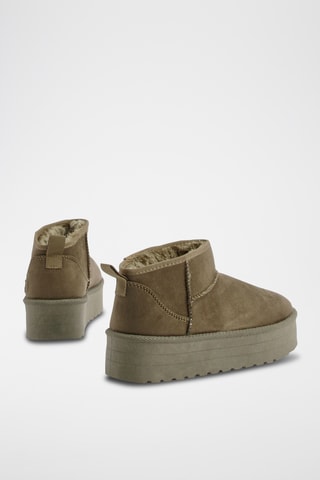 Bottines fourrées plateformes - Vert