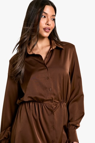 Robe chemise - Marron