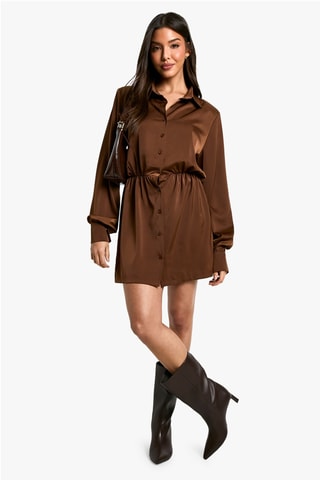 Robe chemise - Marron