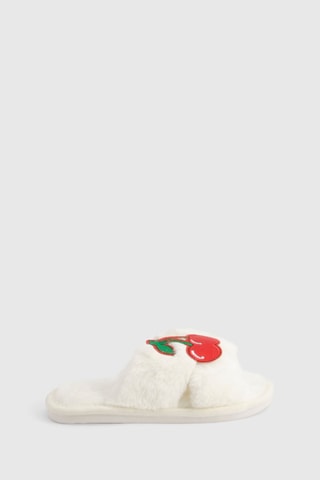 Mules fourrées - Blanc