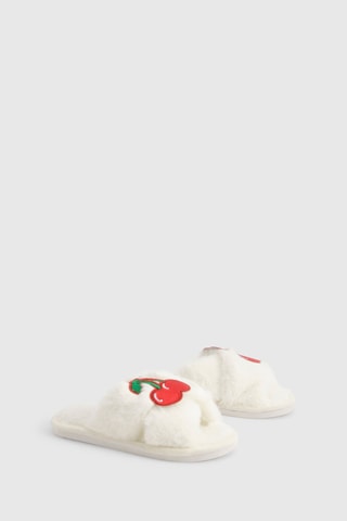Mules fourrées - Blanc