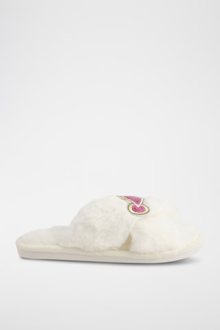 Mules fourrées - Blanc