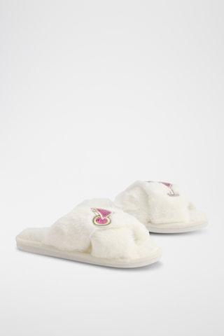 Mules fourrées - Blanc