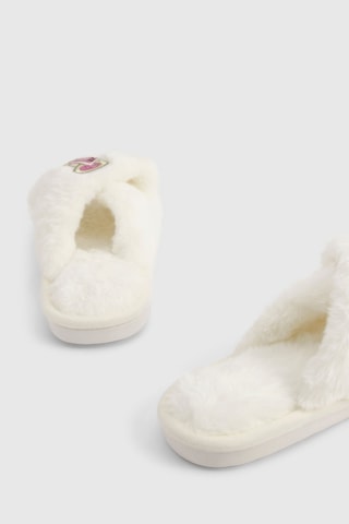 Mules fourrées - Blanc