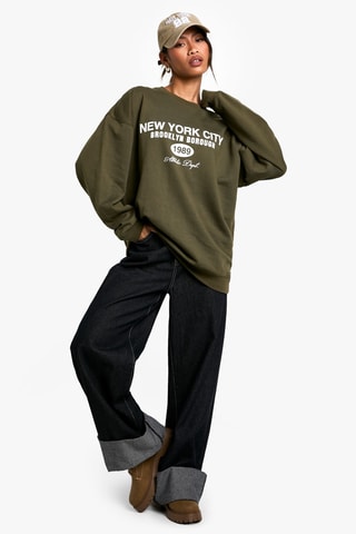Sweat oversize - Vert olive
