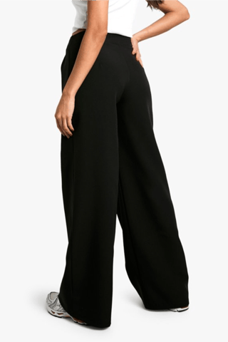 Pantalon wide legs taille haute - Noir
