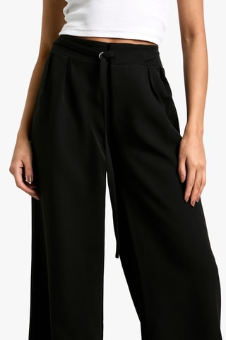 Pantalon wide legs taille haute - Noir