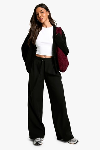 Pantalon wide legs taille haute - Noir